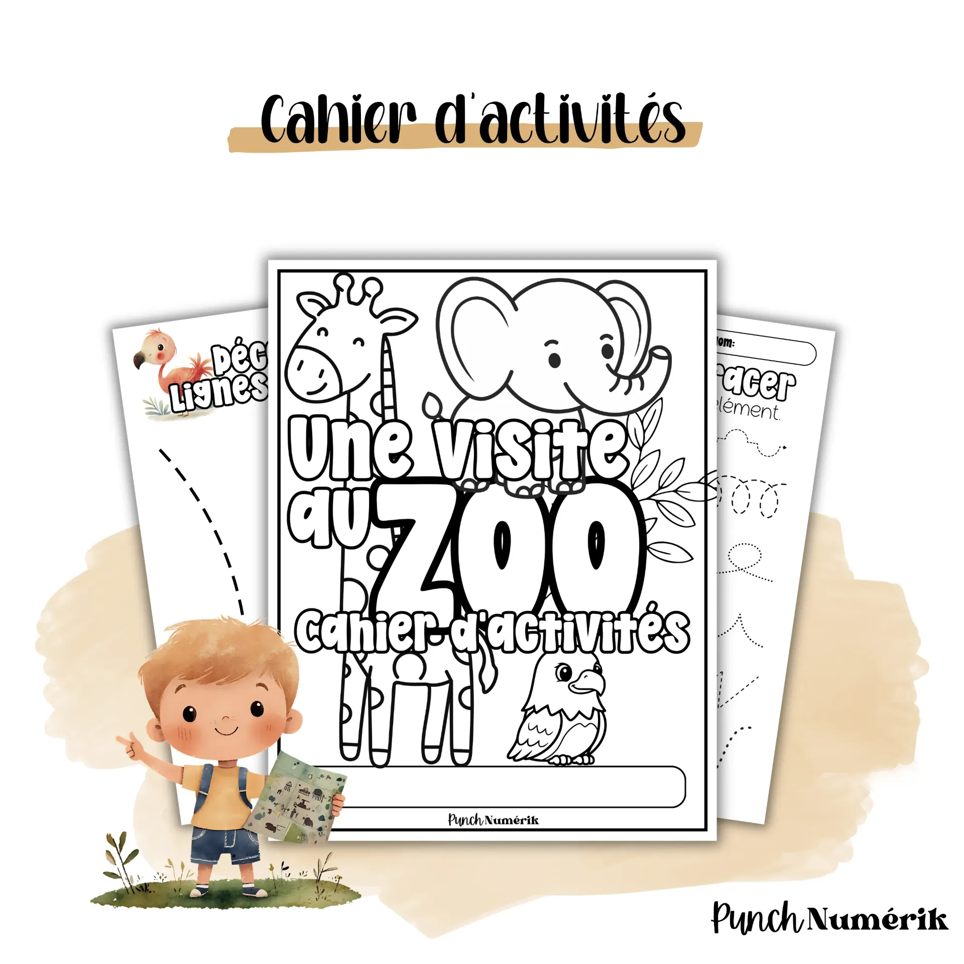 Cahier d'activités : Une visite au zoo (couleur)