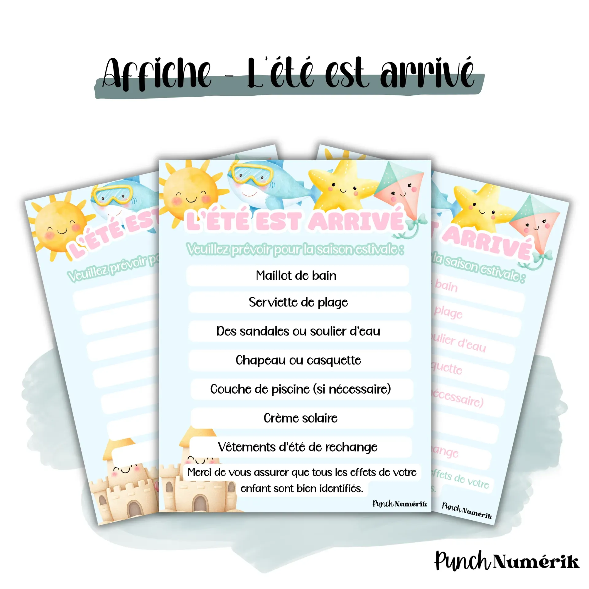 Affiches estivales – L’été est arrivé !