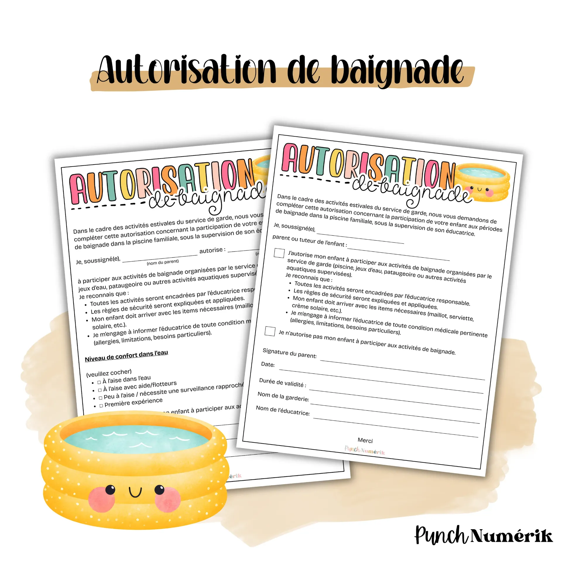 Autorisation de baignade