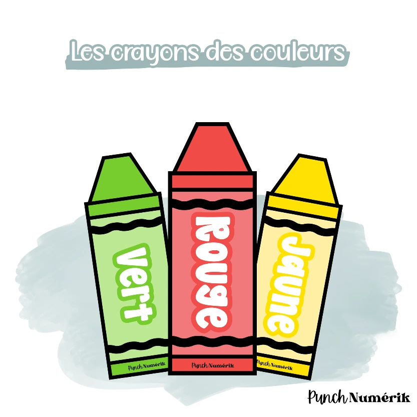 Les crayons des couleurs