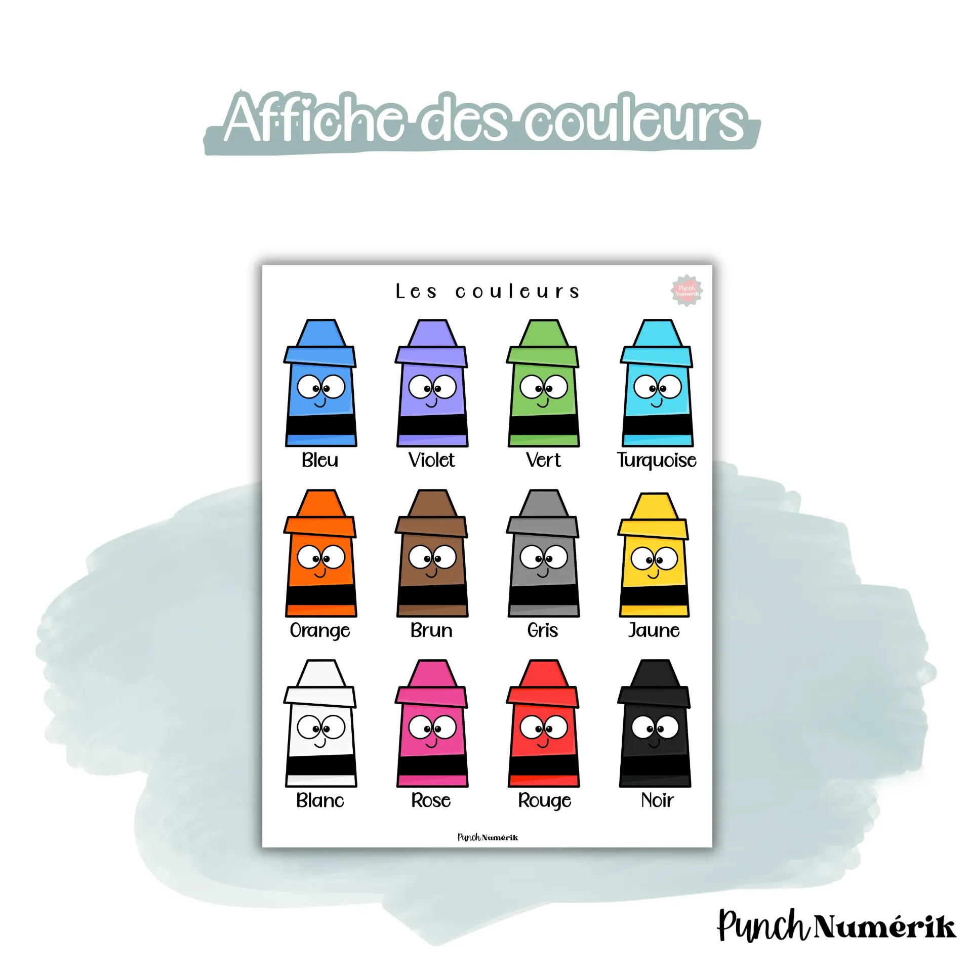 Affiche les couleurs