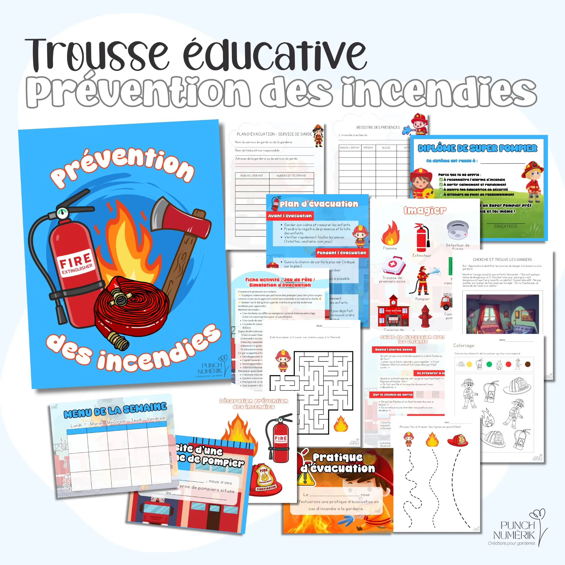 Trousse éducative : Prévention des incendies (46 fiches)