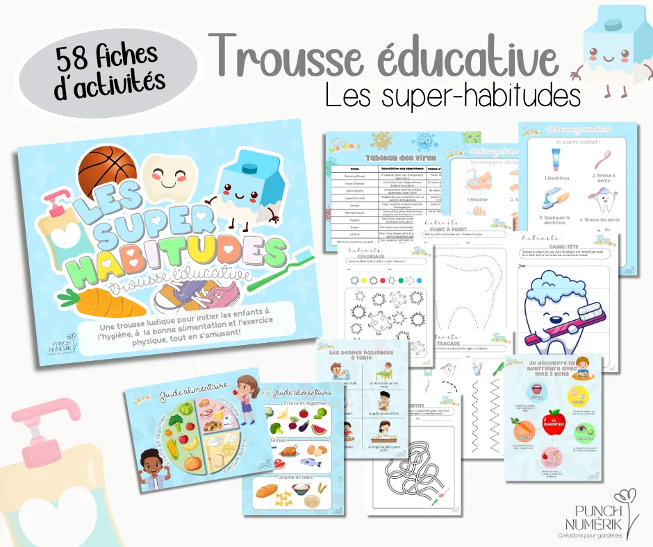 Trousse éducative: Les super-habitudes (58 fiches)
