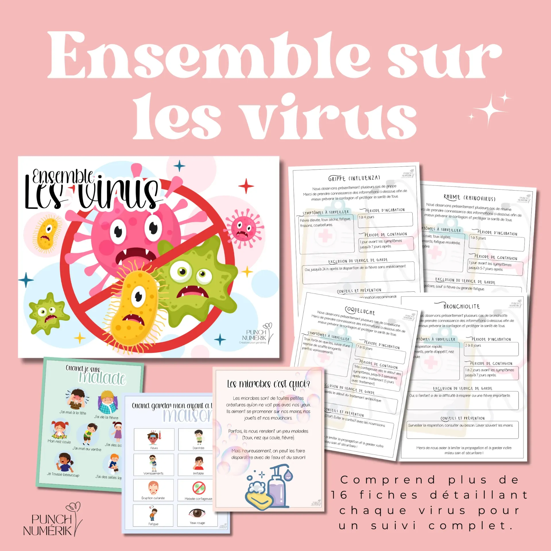 Ensemble les virus (47 fiches)