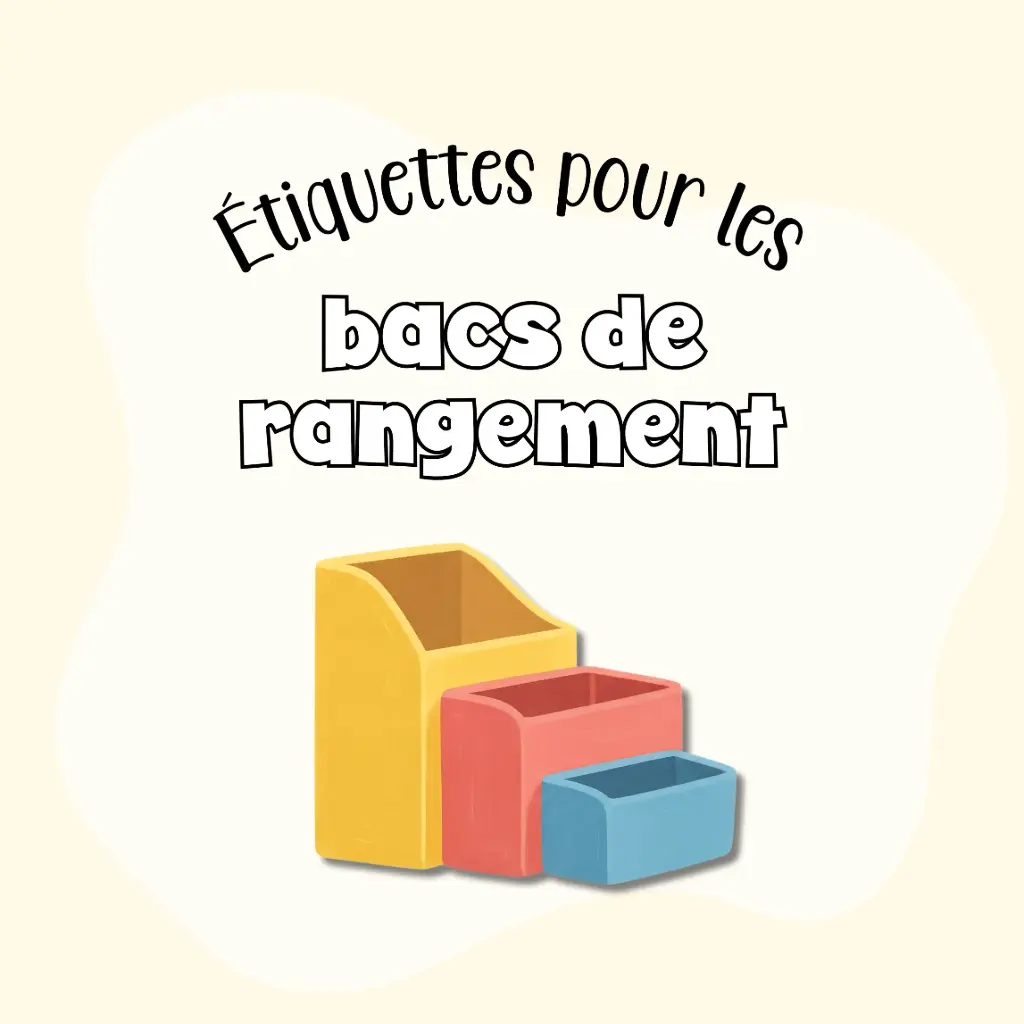 Étiquettes pour bacs de rangement – 54 modèles