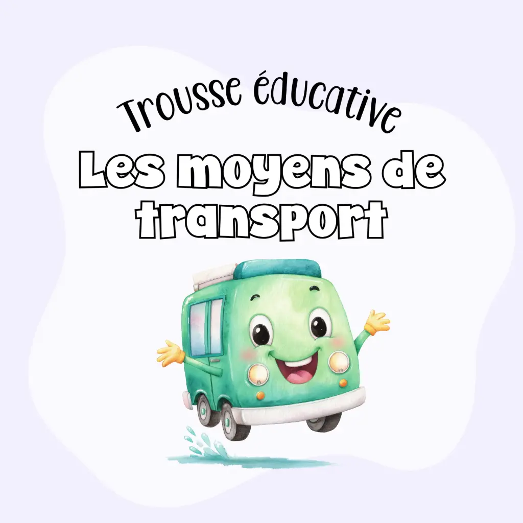 Trousse éducative: Les moyens de transport (55 fiches + Décor de local)