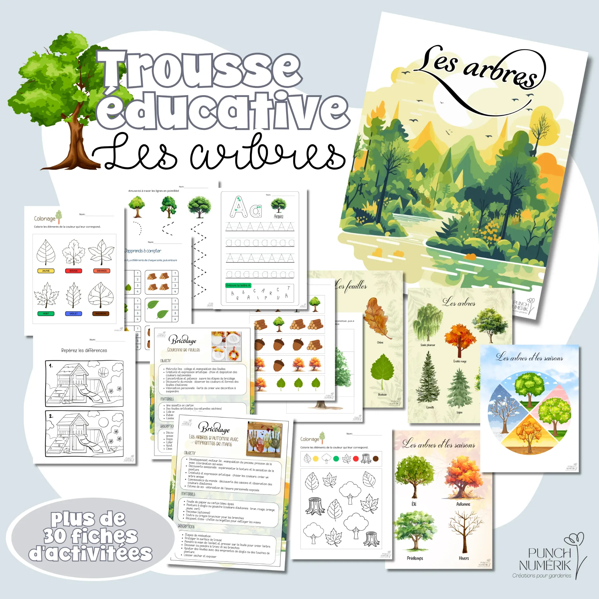 Trousse éducative : Les arbres (30 fiches)