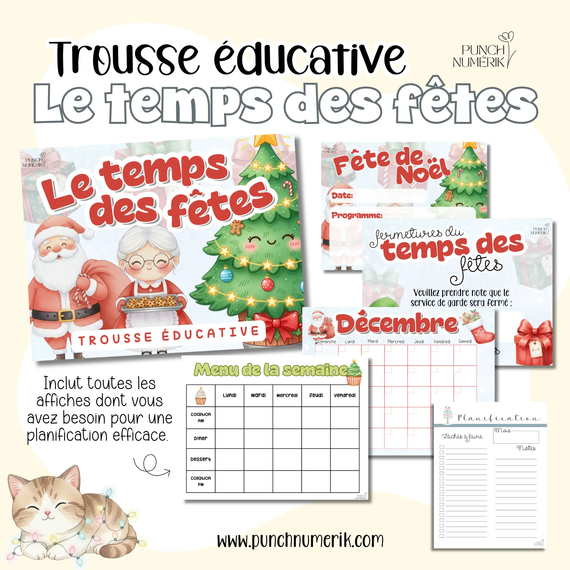 Trousse éducative: Le temps des fêtes (55 fiches)