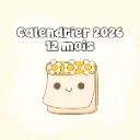 Ensemble de 12 calendriers – année 2026