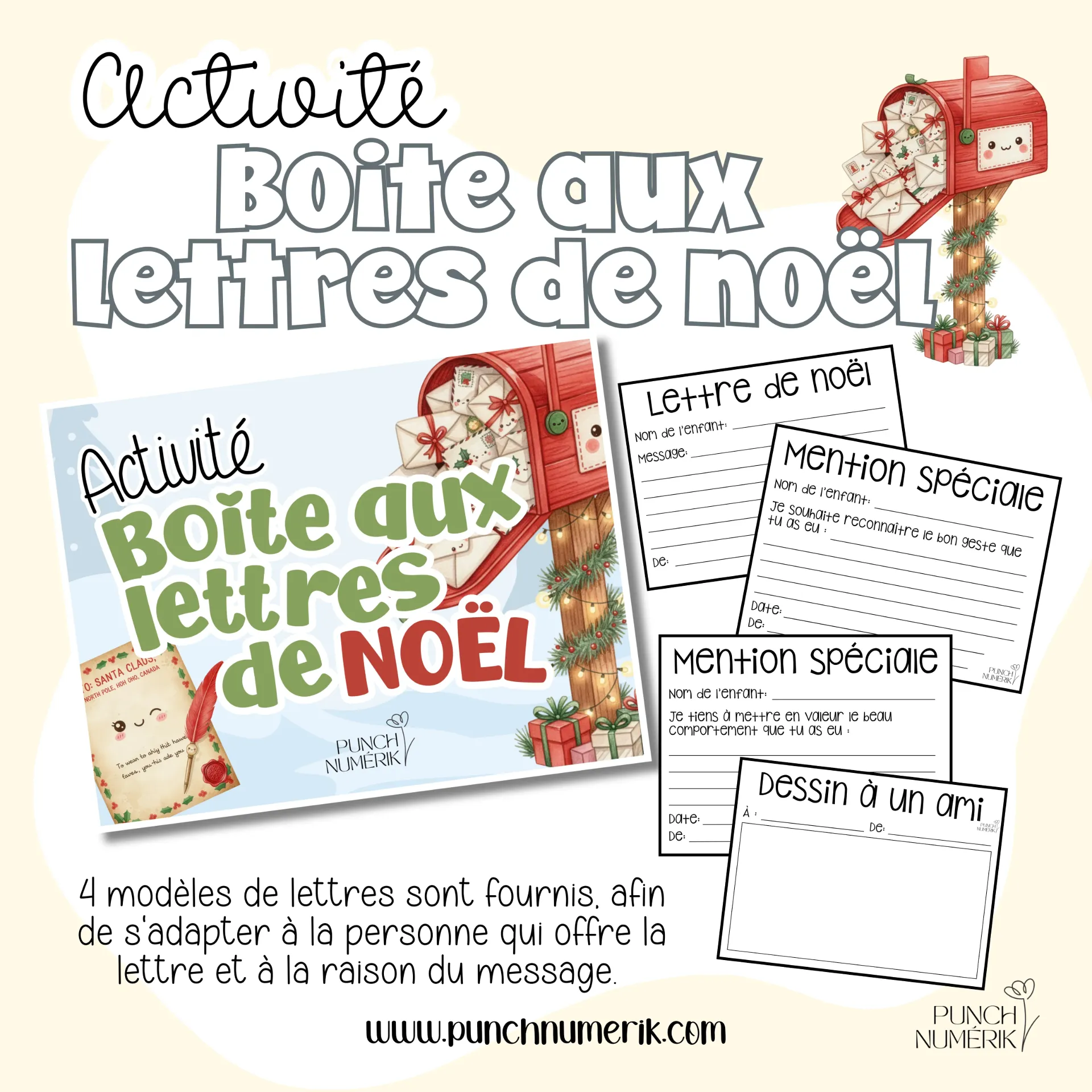 Activité: Boite aux lettres de noël