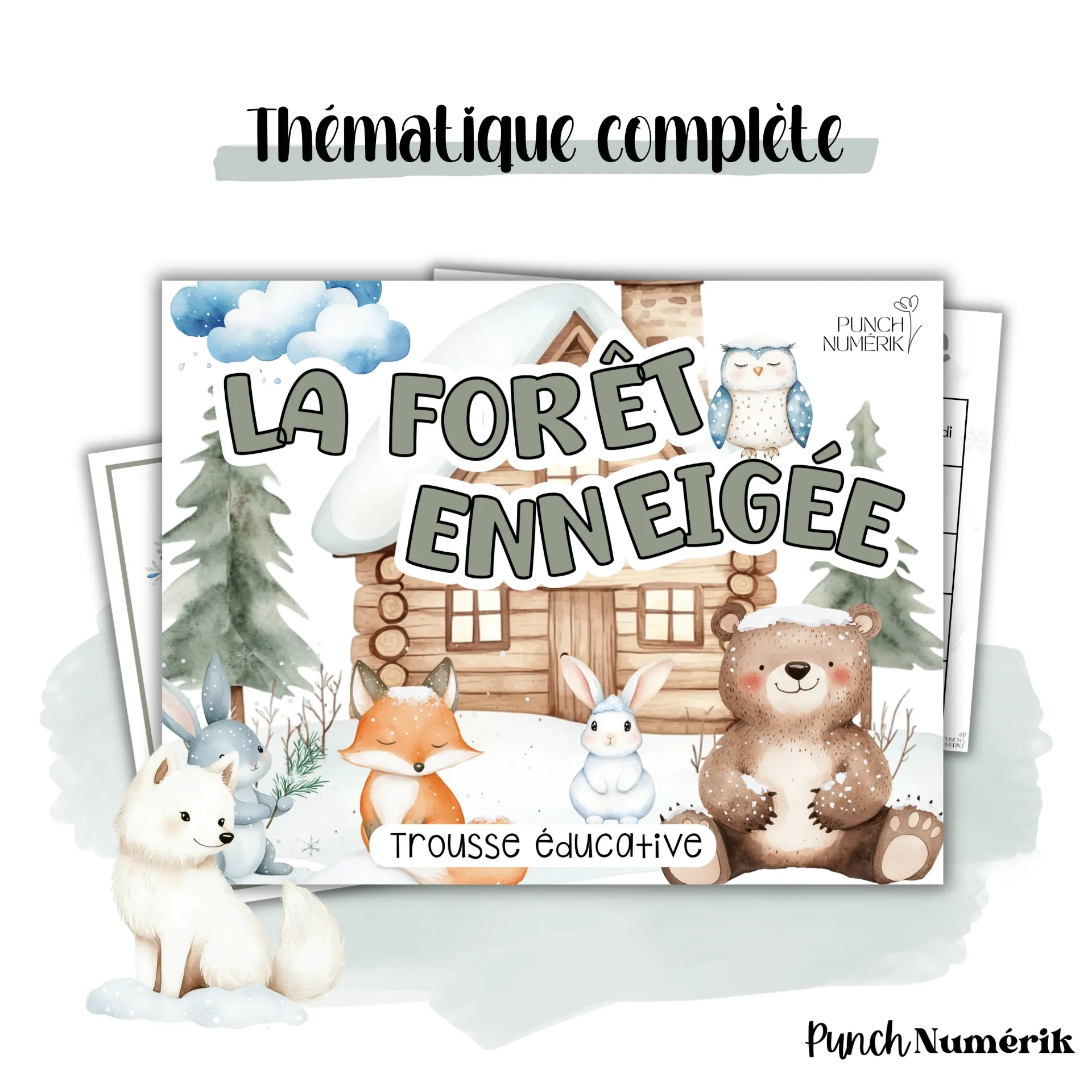 Thématique complète : La forêt enneigée