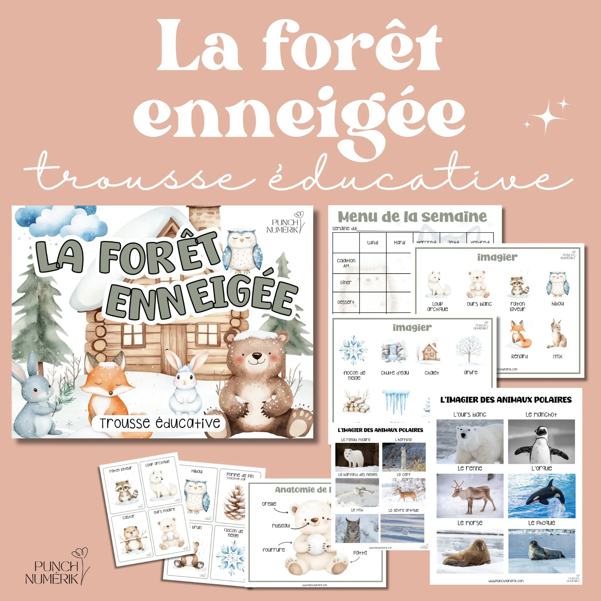 Thématique complète : La forêt enneigée