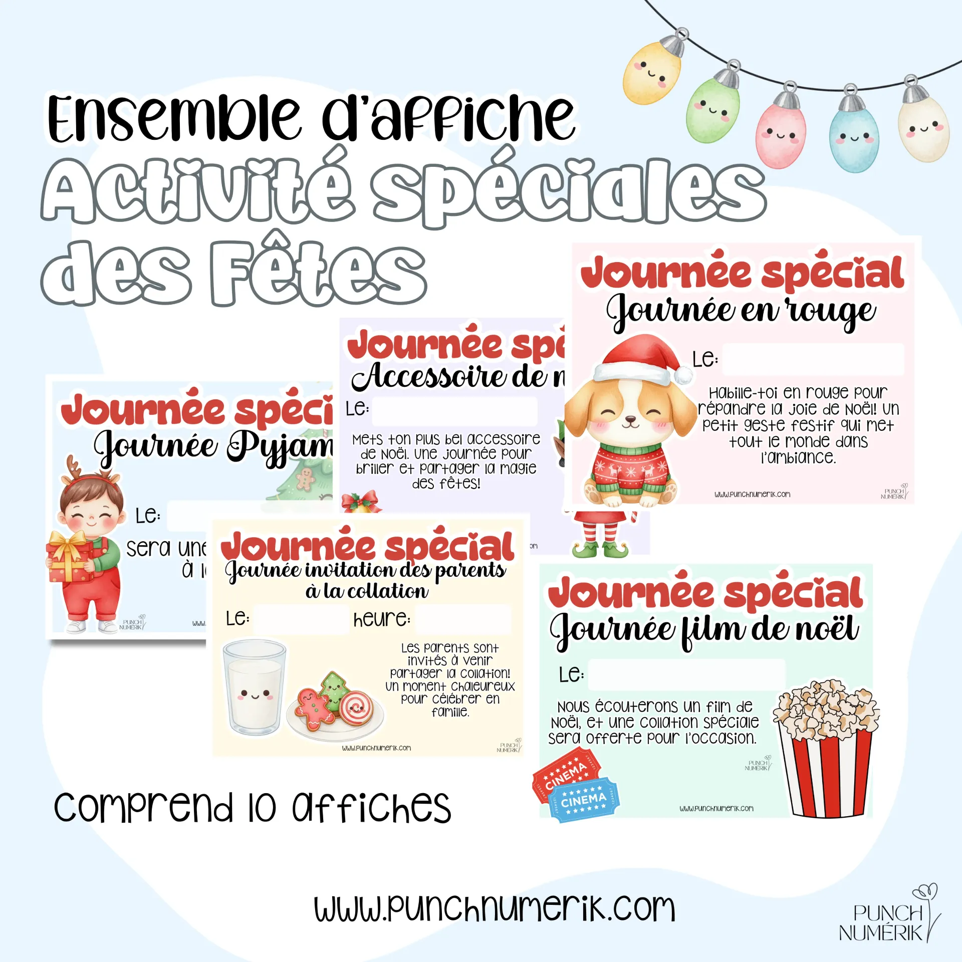 Ensemble d'affiches festives (10 affiches)