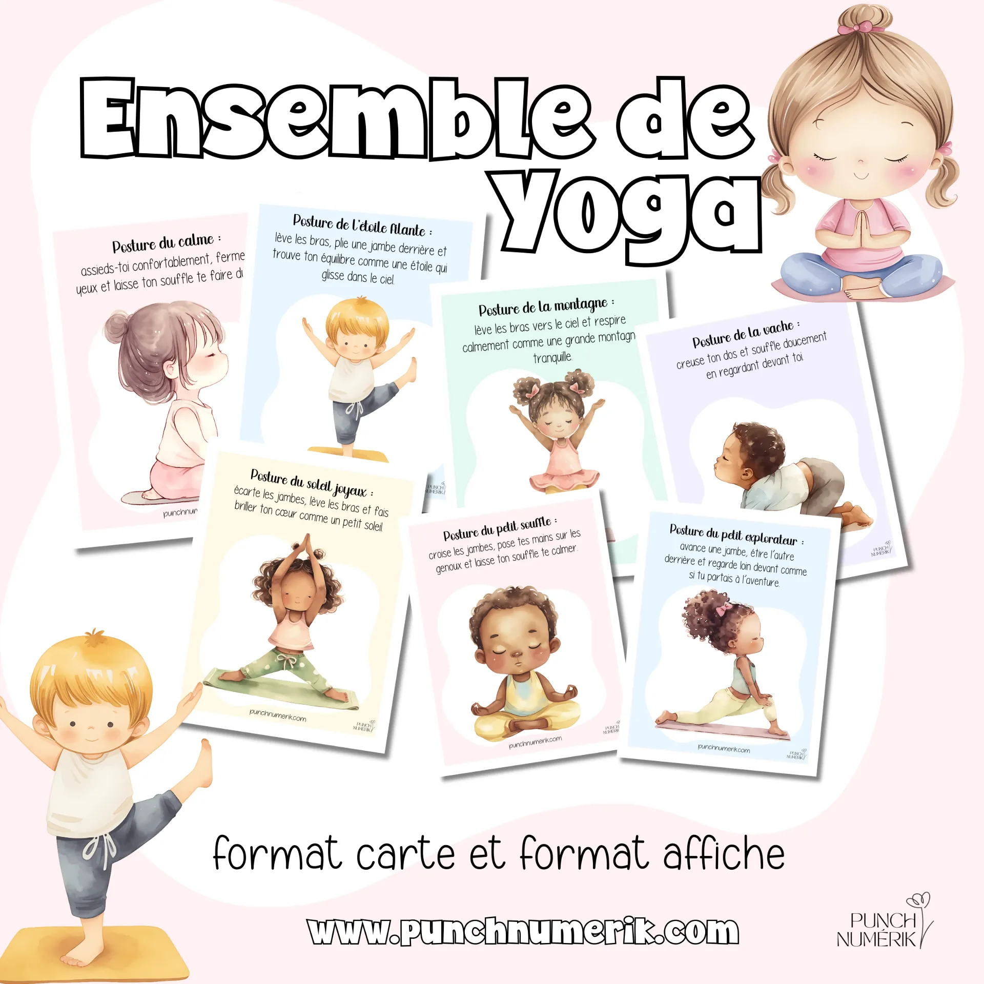 Cartes de yoga – 24 postures