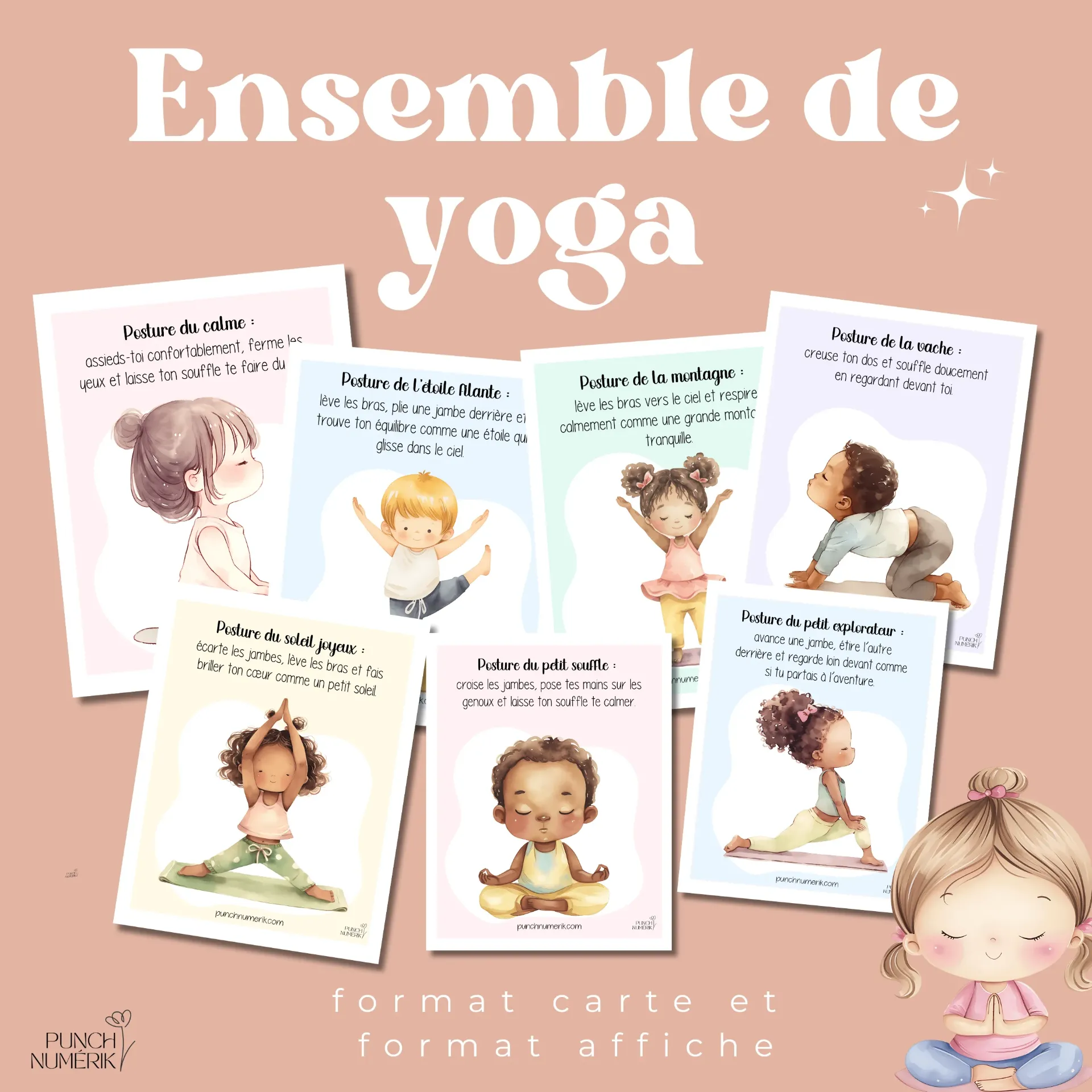 Cartes de yoga – 24 postures