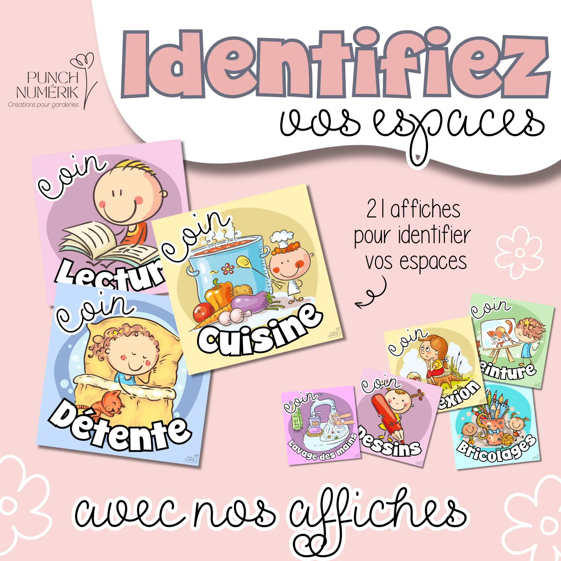 Ensemble identifiez vos espaces (21 fiches)