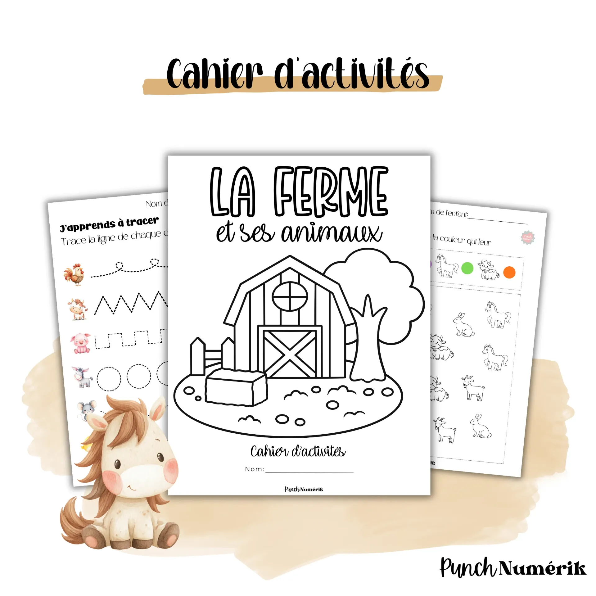 Cahier d'activités - La ferme et ses animaux (couleur)