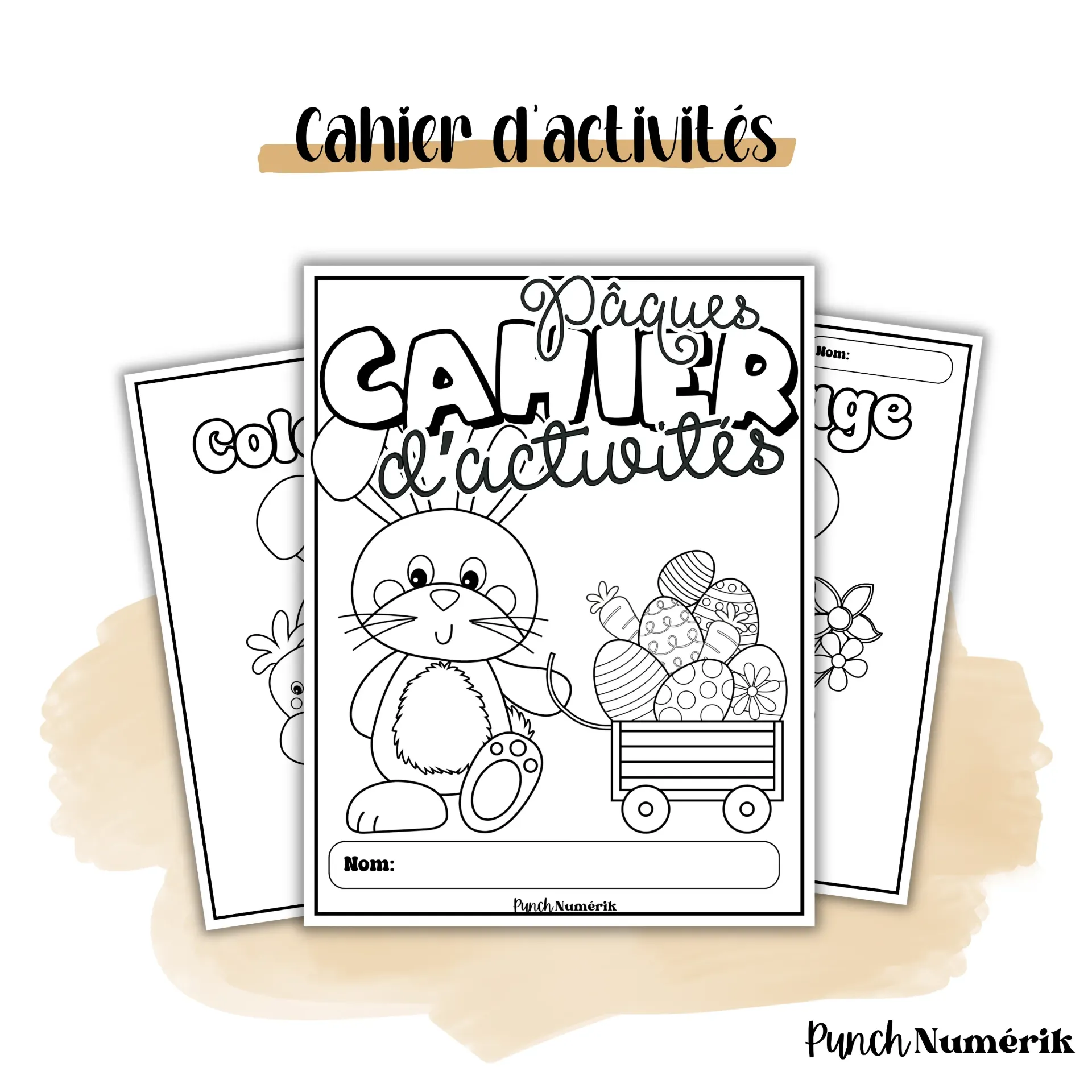 Cahier d'activités - Pâques (noir et blanc)